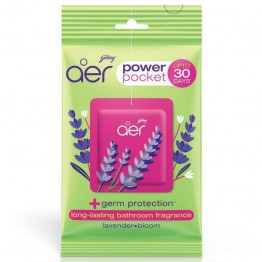  Godrej Aer Power Pocket Lavender Bloom Bathroom Fragrance 10 gm